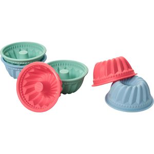 Lurch Backform FlexiForm Muffinliner, aus Silikon, Ø 7 cm, pastell, für Heißluftfritteuse, Gugelhupfform, 6 Stück