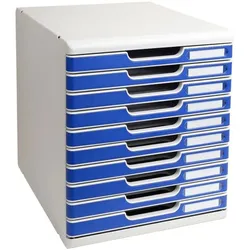 EXACOMPTA Schubladenbox »Modulo« 10 Schubladen - A4+ grau, 28.8x32x35 cm