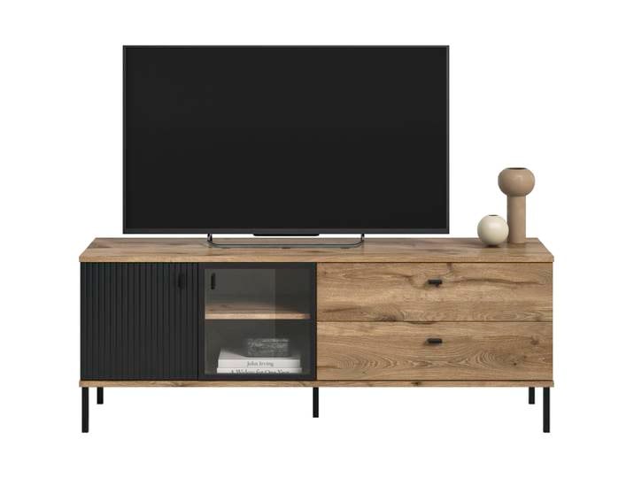 Lowboard Lou 154 x 41 x 57 cm Nox Oak Nachbildung Braun/Schwarz