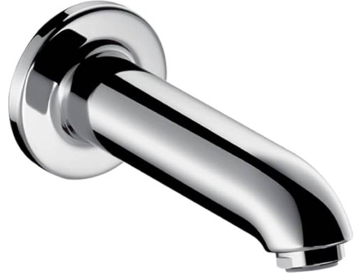 hansgrohe Badinloop, comfort-uitloop 147 mm, wandmontage, chroom