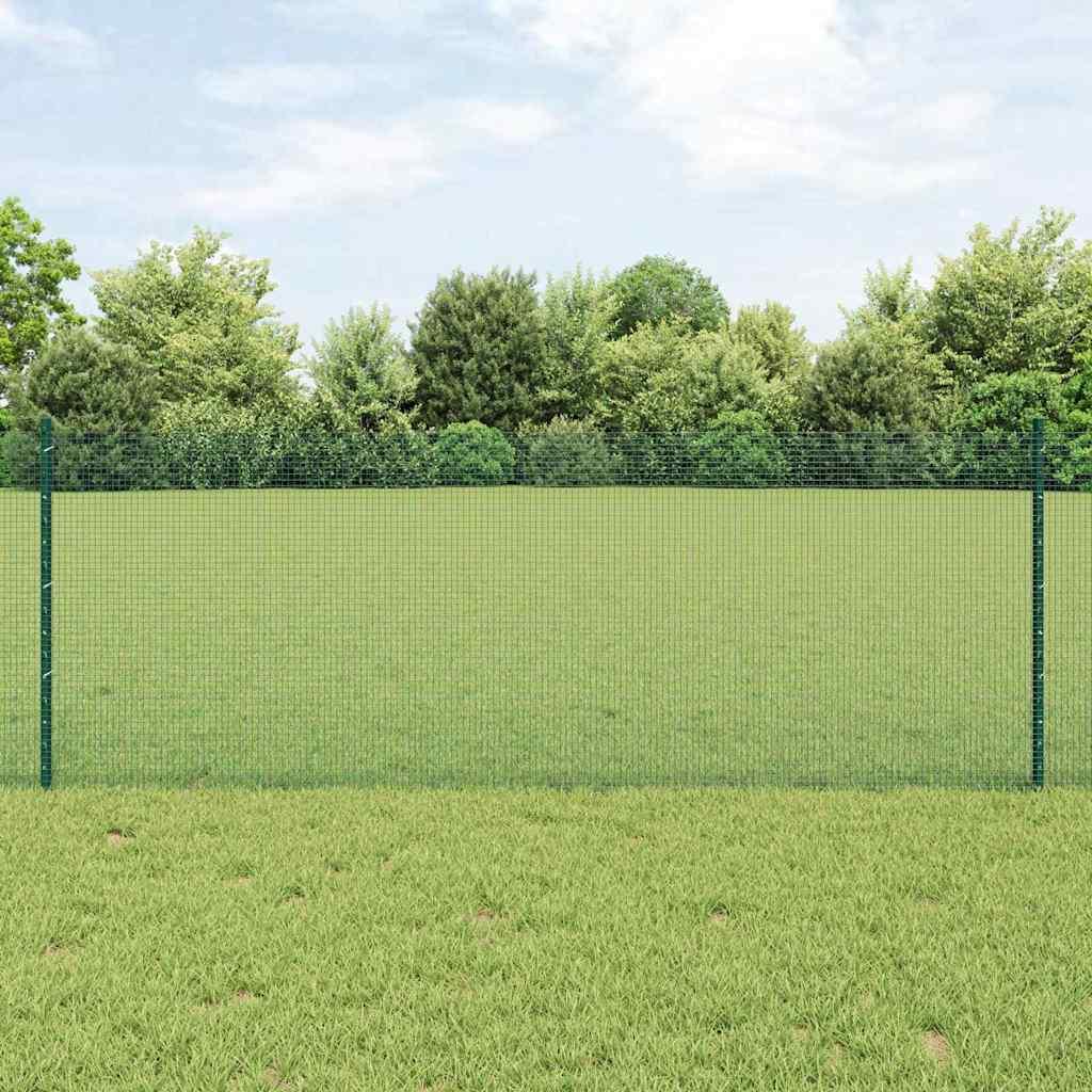 Zaun mit Pfosten Grün