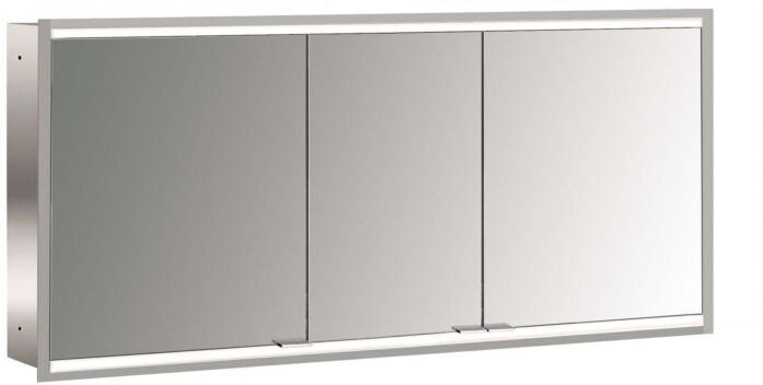 Emco prime Unterputz-Lichtspiegelschrank 949706363 1400x730mm, 3-türig, aluminium/weiss