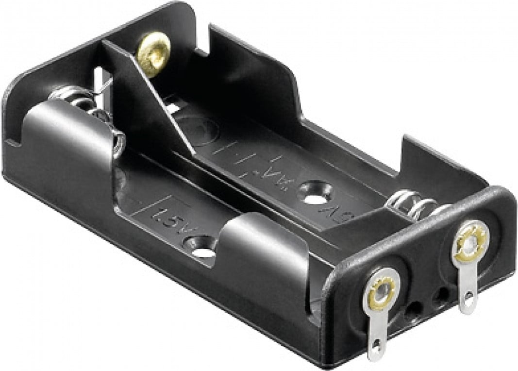 Goobay Batterijhouder voor 2 x Mignon AA met soldeerverbinding