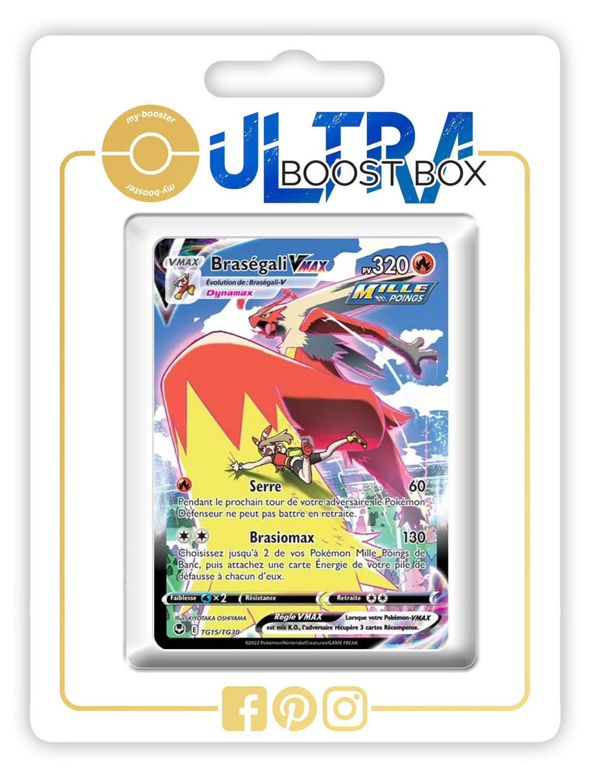 Pokémon Blaziken VMAX TG15/TG30 kaartenverpakking Franse editie van The Pokémon Company (10 stuks)
