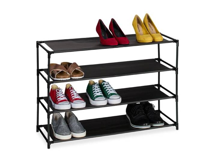 Relaxdays Range-chaussures niveaux en tissu