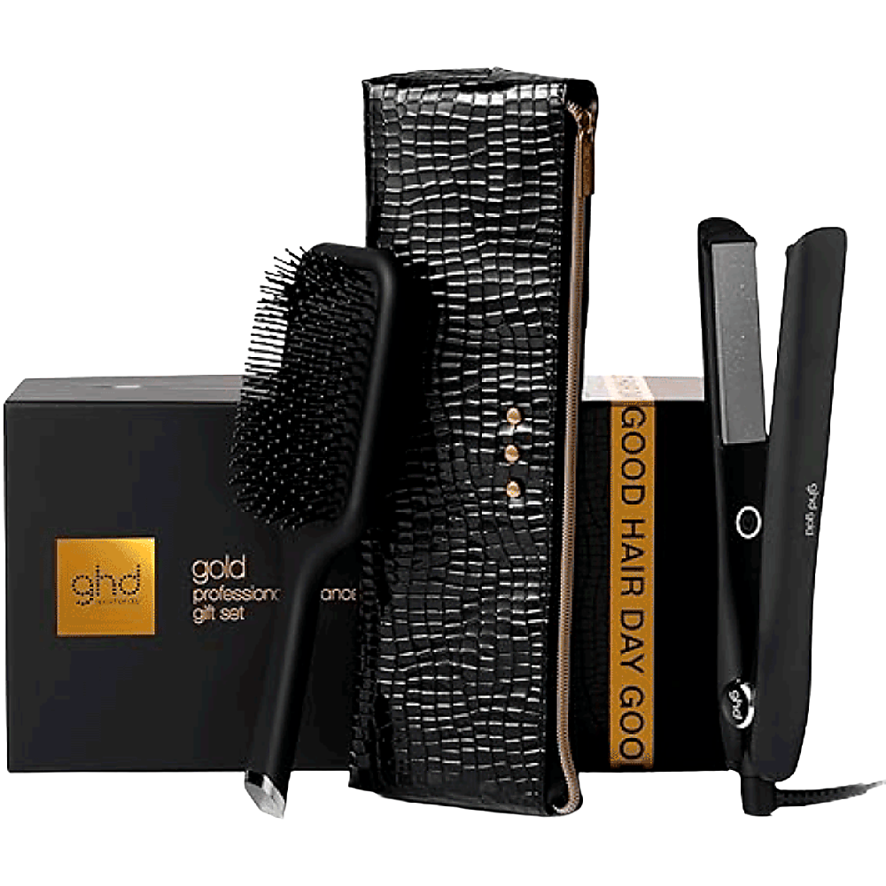 ghd Gold StylerGold [European Plug Type-C] + All-Rounder Paddle Brush + Necessaire Black