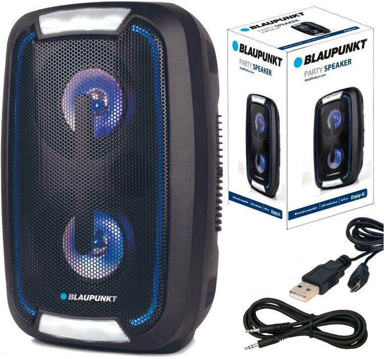 Coluna Portátil BLP3923 Bluetooth 10W 4.1 c/ Leds (Preto) - BLAUPUNKT