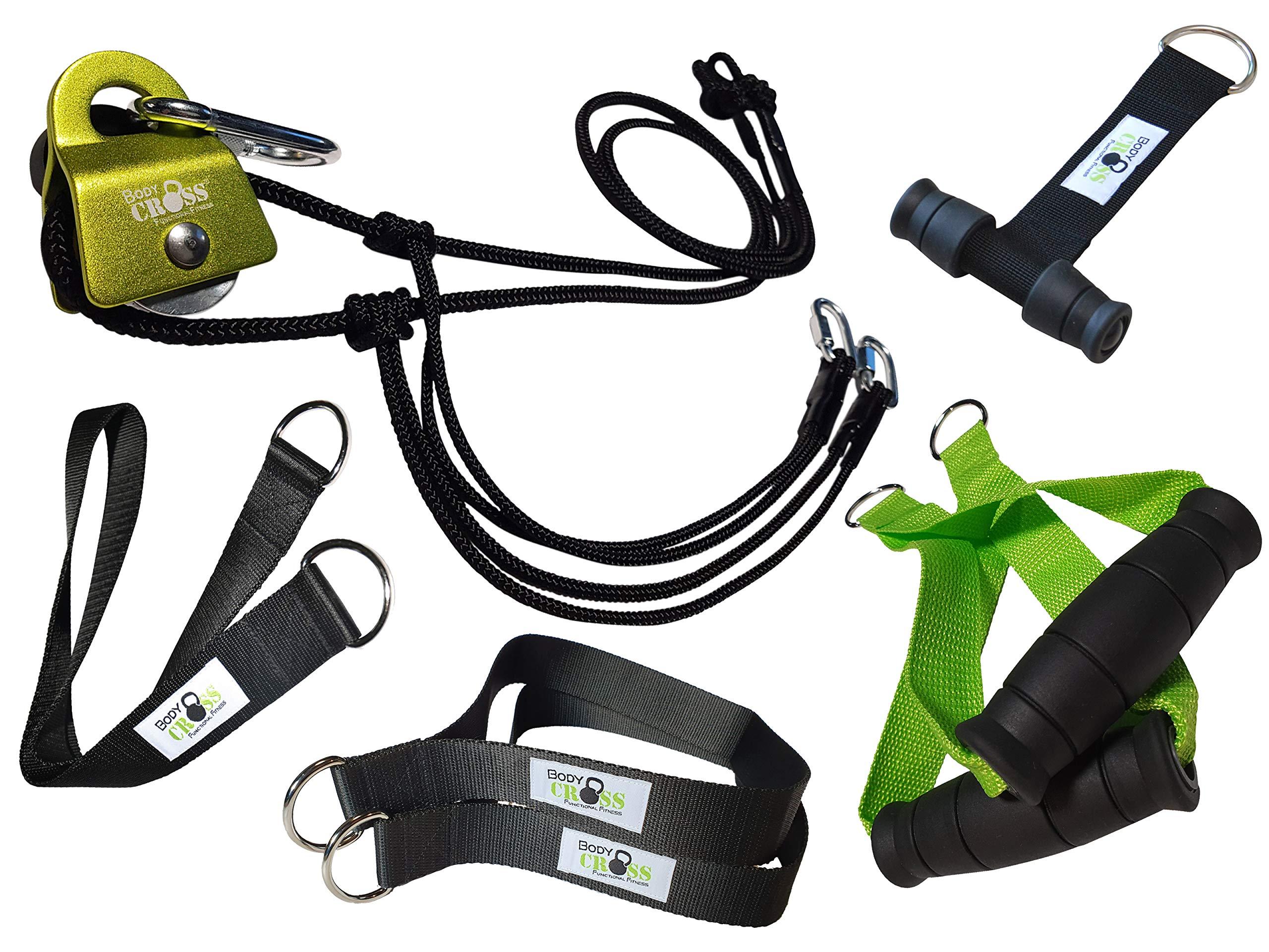 Suspension Trainer Set Schwarz - 2 Slingtrainer mit Rolle - Polyester, Neopren