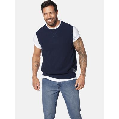 Pullunder JAN VANDERSTORM "Pullunder URVA", Herren, Gr. XXL, blau (dunkelblau), Obermaterial: 100% Baumwolle CO., Pullover Pullunder