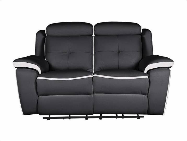 Canapé relaxation cuir 2 places noir