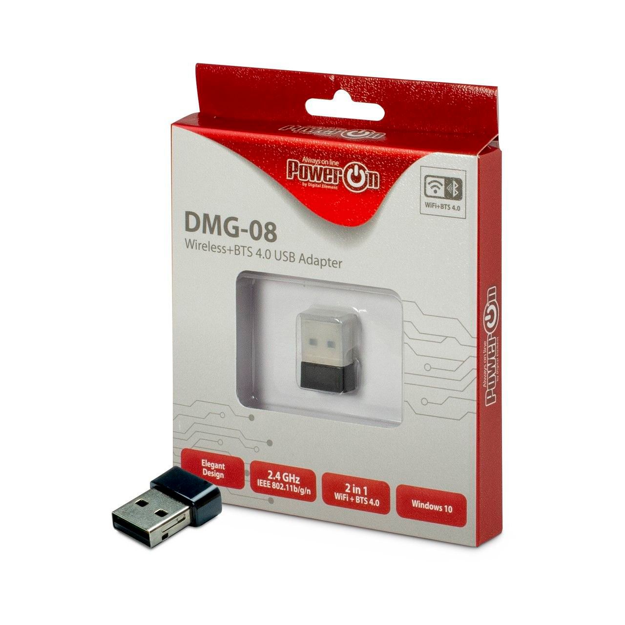 Inter-Tech NT "PowerOn" DMG-08 Wi-Fi 4 /Bluetooth Nano Adap.