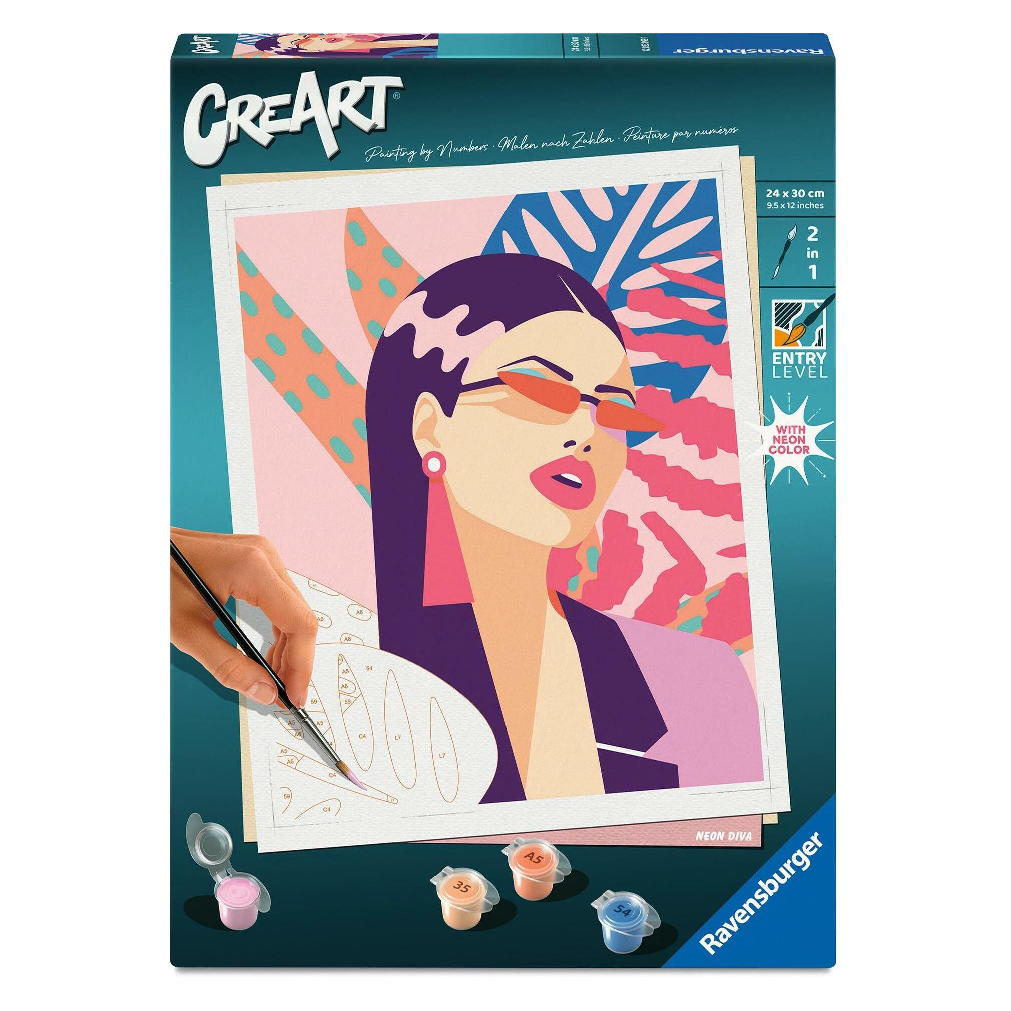 Ravensburger CreArt - Malen nach Zahlen - Neon-Diva (12023099)