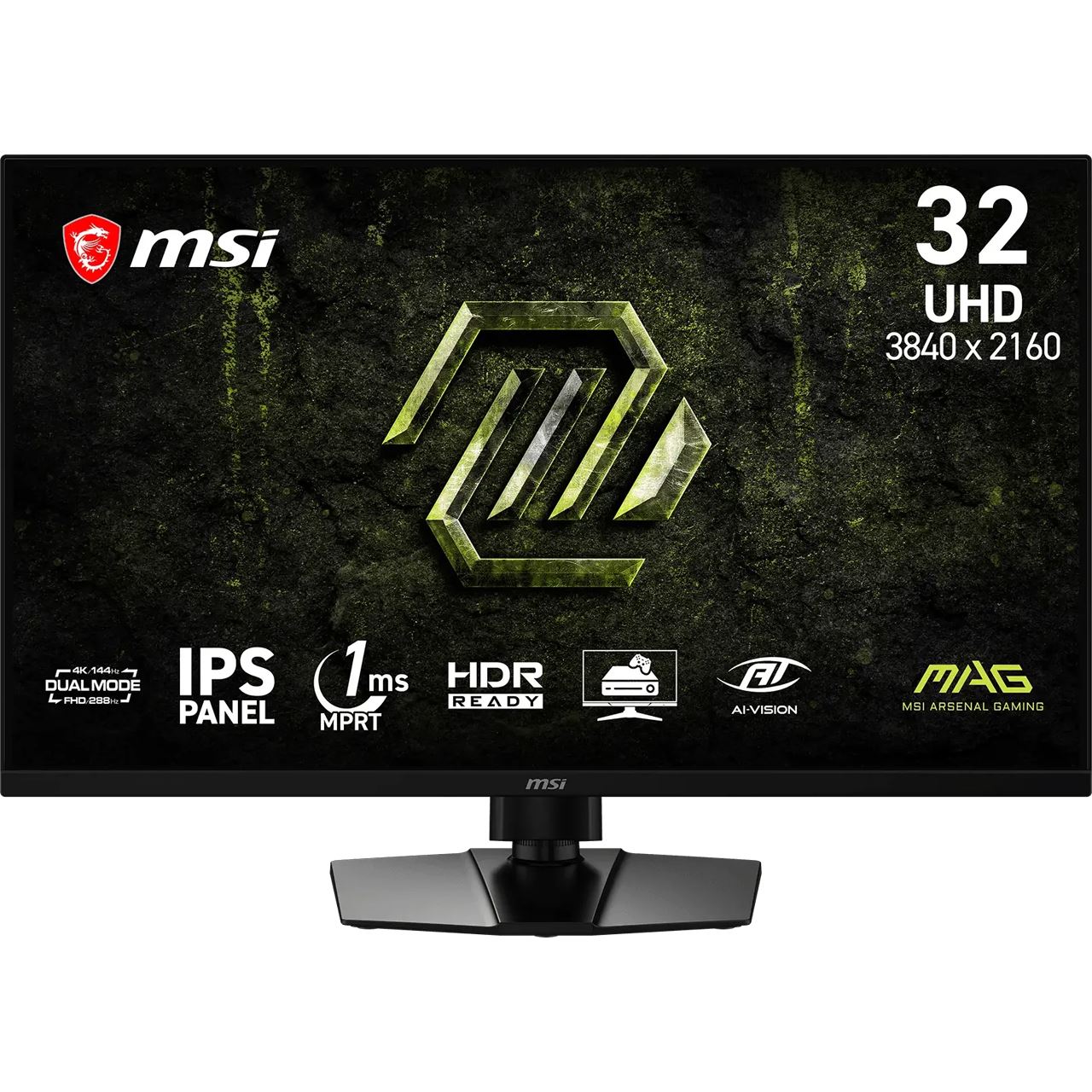 31,5" (80,01cm) MSI MAG 321UPDDE E14 schwarz 3840x2160 1xDisplayPort 1.4a / 2x HDMI 2.1
