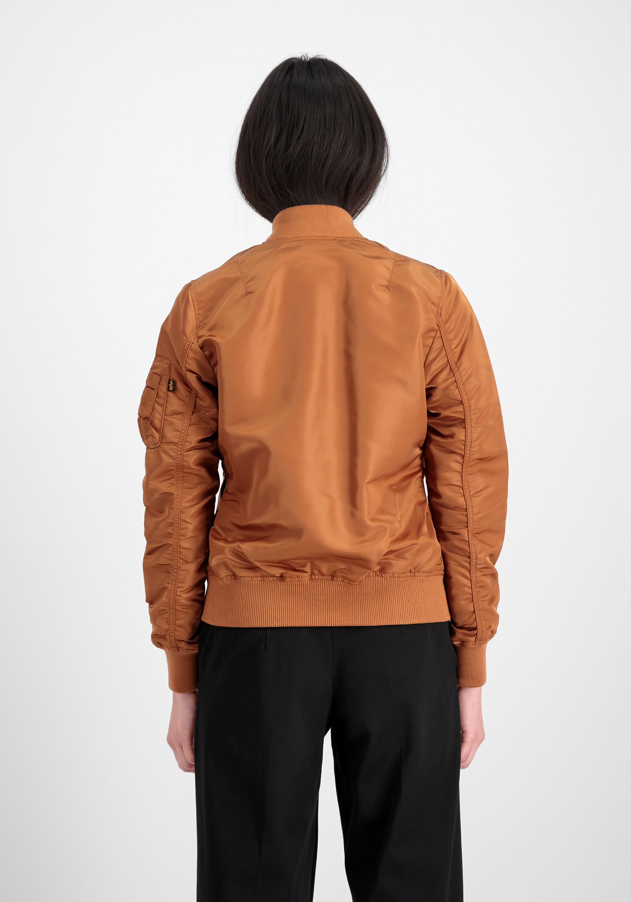 Bomberjacke ALPHA INDUSTRIES "MA-1 VF Light W", Damen, Gr. XS, braun (hazel braun), Shell: 100% Nylon. Lining: 100% Nylon, Jacken Bomberjacke hazel braun XS