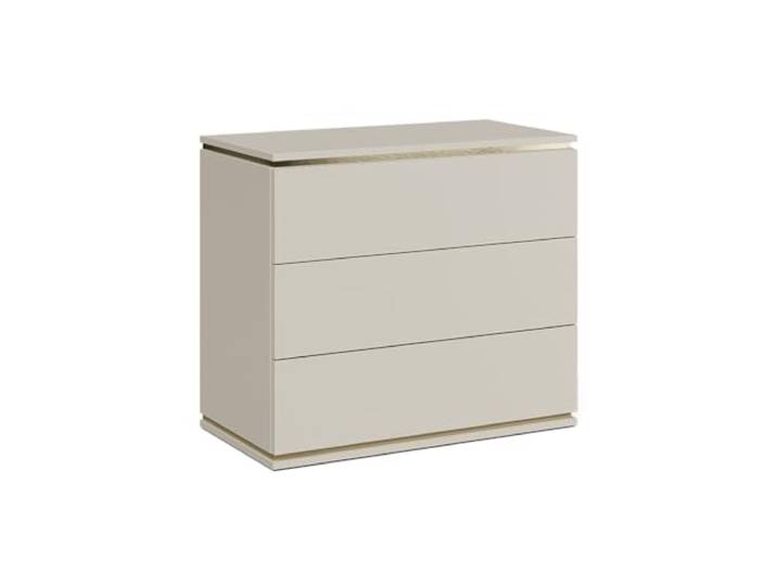Vicco Kommode Linette, Cashmere, 80 x 70 cm mit 3 Schubladen, Push-to-Open Mechanismus für geräuschloses Öffnen