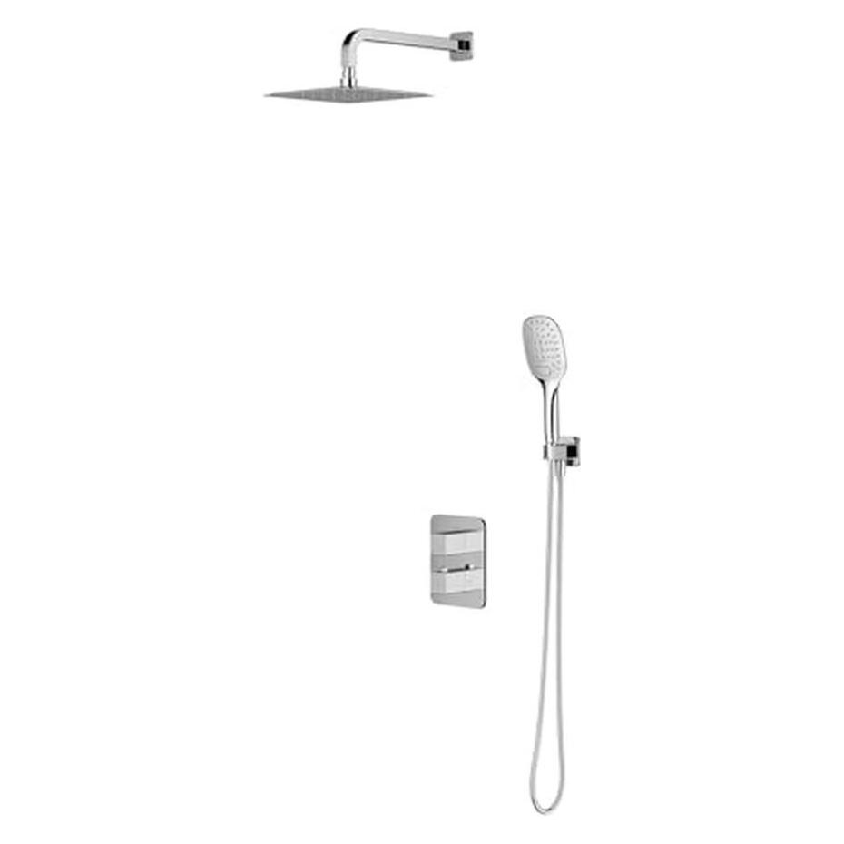 Omnires Thermostatisches Einbau-Duschsystem mit Anti-Kalk-Technologie und leichter Reinigung (SYSPM11CR)