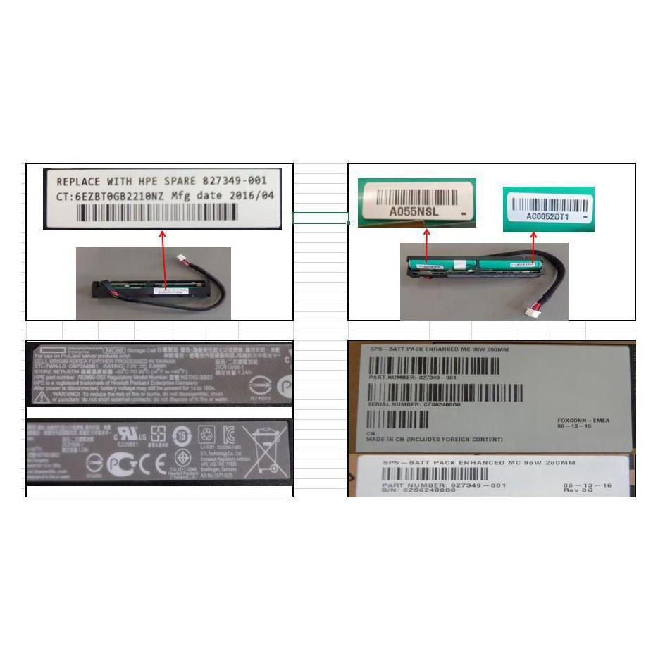 HP Battery pack Megacell 260mm (827349-001)