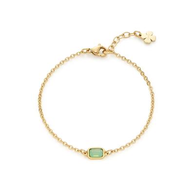 Armband CIAO BY LEONARDO "Sofia CIAO", gold (gelbgoldfarben, grün, grün), Armbänder, Damen, 19cm, Edelstahl, Armband, mit Glasstein