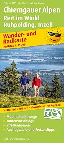 Chiemgauer Alpen, Reit im Winkl, Ruhpolding, Inzell: Wander- und Radkarte mit Ausflugszielen & Freizeittipps, wetterfest, reißfest, abwischbar, GPS-genau. 1:35000 (Wander- und Radkarte / WuRK) - Preis vom 10.10.2026 11:48:34 h