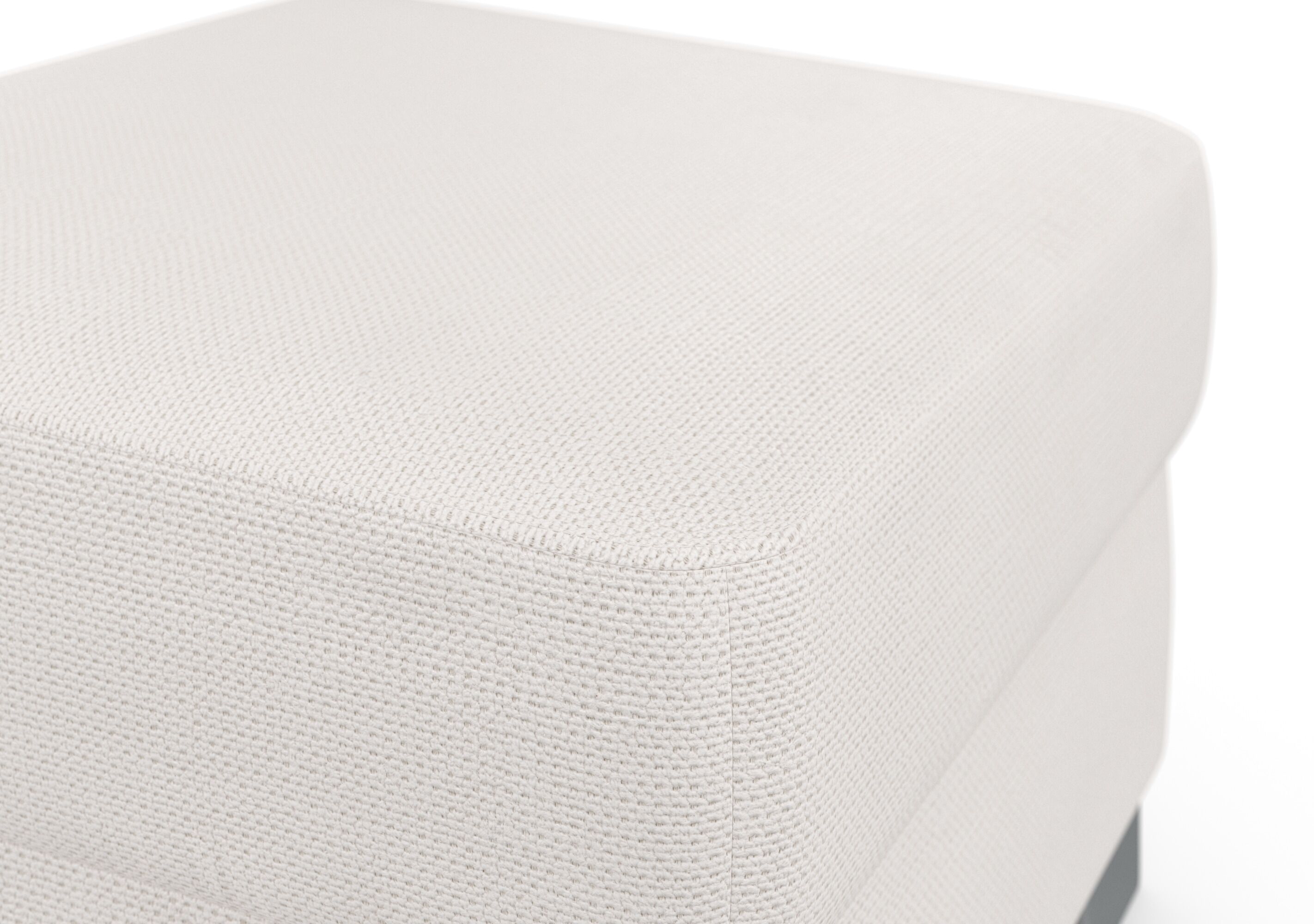 Hocker DOMO COLLECTION "Anzio", beige (creme), B:59cm H:43cm T:59cm, Hocker, Hocker, wahlweise mit Federkern