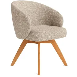 MAISON Stuhl Ventura Stoff Braun Macchiato