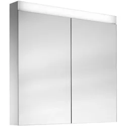 Schneider PATA LED-Spiegelschrank, 2 Türen 35/35cm, 695x120x756mm, Beleuchtung oben dimmbar, 161.070.02.0201, Ausführung: EU-Norm/Korpus weiss/3000K