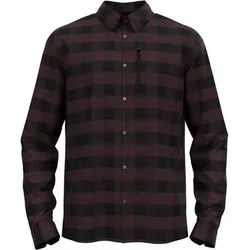 ODLO Herren Hemd Shirt l/s HALDEN CHECK, Größe L in Schwarz Schwarz