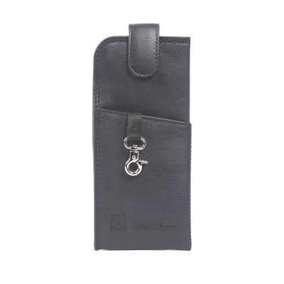 Brillenetui KEYCABINS "SPECS-01", Damen, schwarz, Leder, Brillenetuis Brillenetui, Schlüsselkarabiner