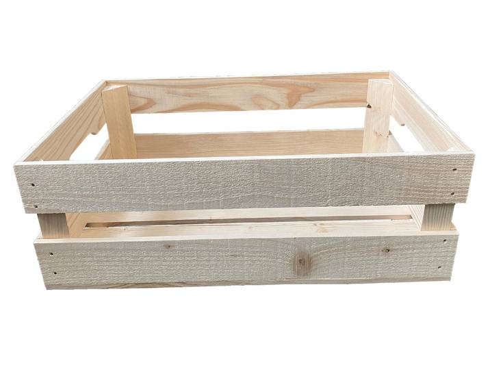 Holzkiste HOLZ ZOLLHAUS Obstharasse Fichte , beige (natur), B:60cm H:20cm T:40cm, Aufbewahrungsboxen, Holzkiste