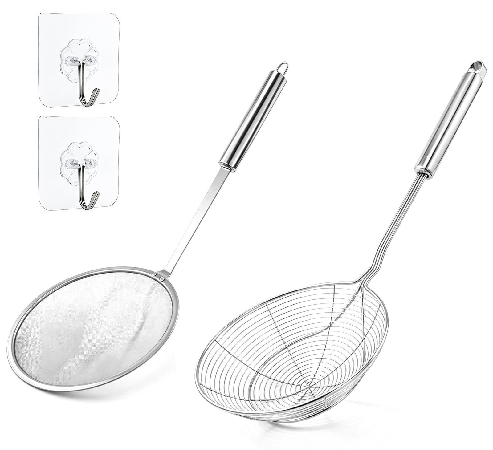 Dripio Set van 2 roestvrijstalen schuimlepels, 14 en 16 cm