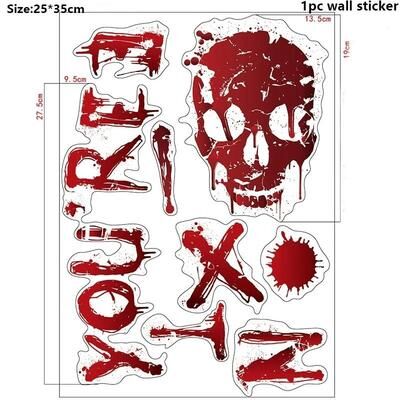 Uplift Essentials Halloween Bloody Handprint & Footprint Wall Clings style A7
