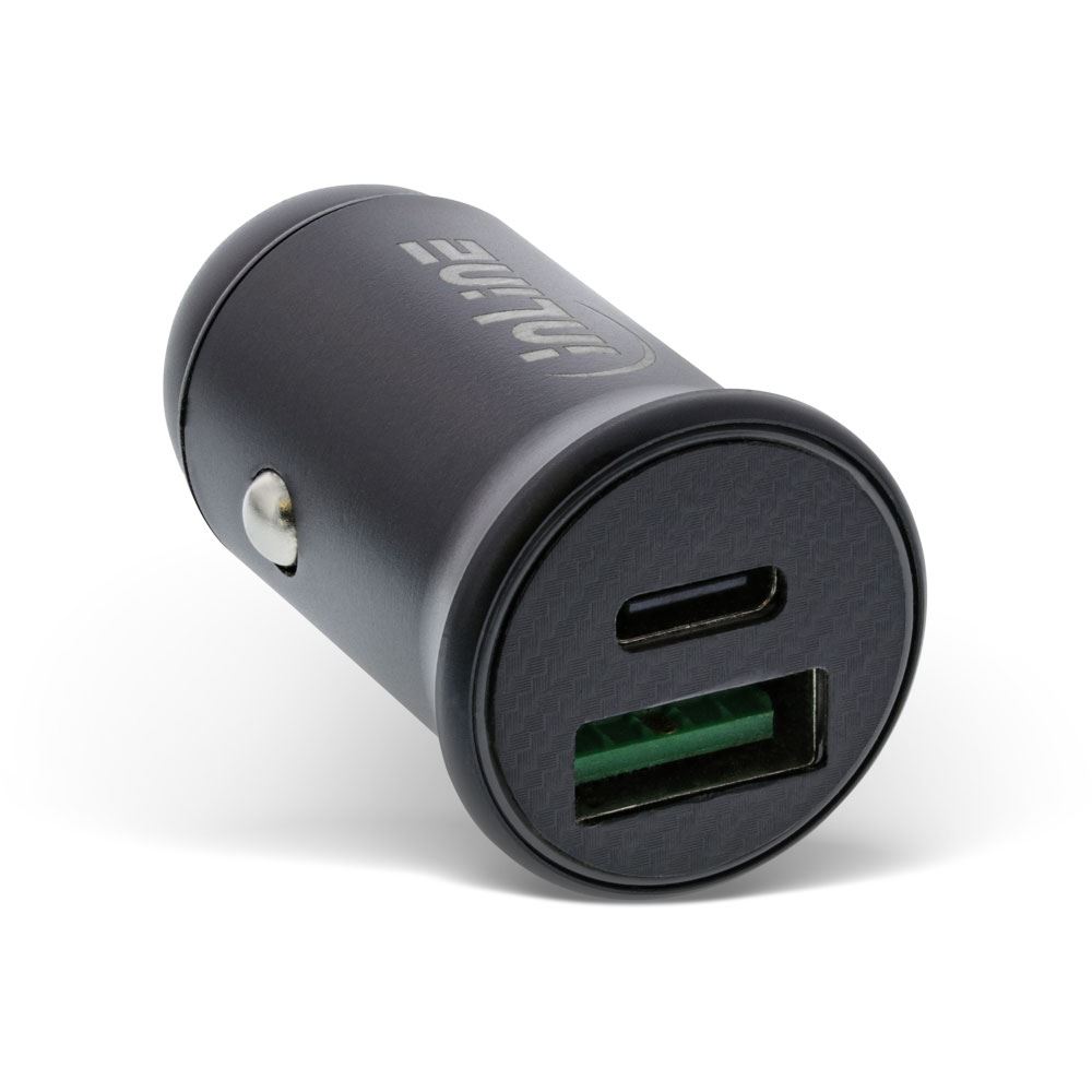 InLine USB KFZ Stromadapter Power Delivery, USB-A + USB Typ-C, schwarz