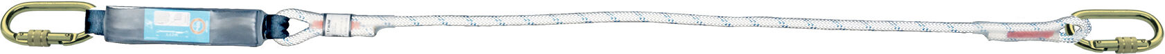 Longe avec absorbeur et connecteur LDA12 1,5-10-10 TRACTEL 77532 Blanc