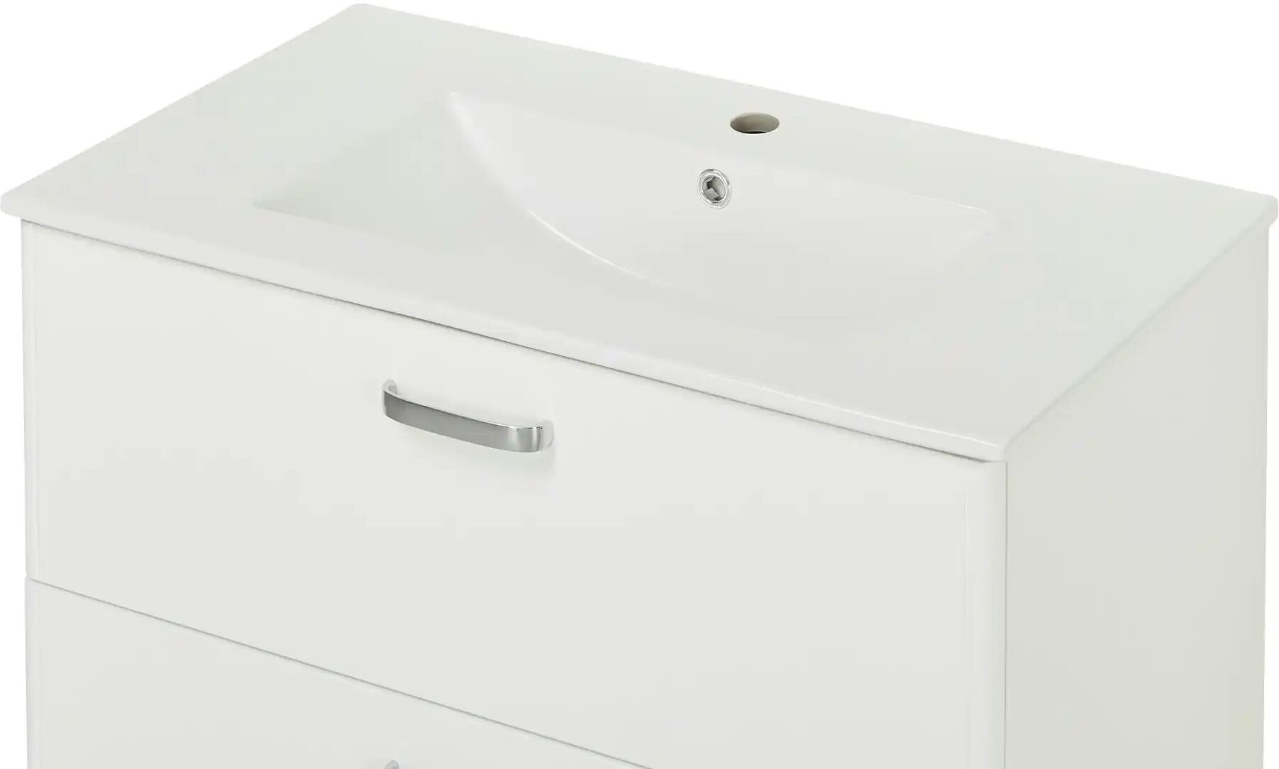 Höffner Bad-Keramik-Waschtisch  Bodensee ¦ weiß ¦ Maße (cm): B: 80 H: 1,5 T: 46.0