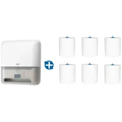Tork 551100 Handtuchspender Set H1, Matic Spender, weiß 2-teiliges Set mit Sensorspender und Handtuchrollen