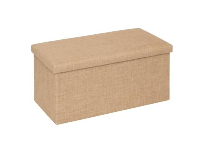 5five - pouf de rangement mix 'n' modul en toile de jute beige 76x38cm