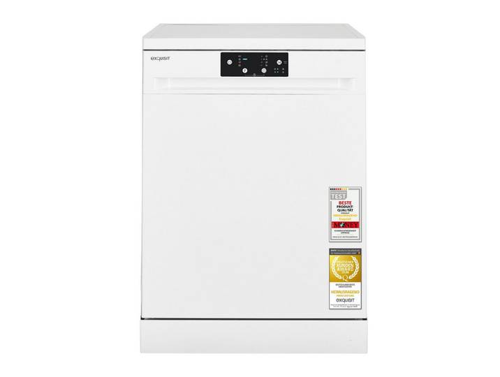 exquisit Standgeschirrspüler GSP9114-450D, 14 Maßgedecke, Edelstahl Innenbehälter, Energieklasse D, 49 dB Geräuschklasse C