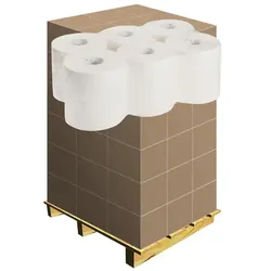 Handtuchrollen 2-lagig Zellstoff hochweiß verleimt, Palette Palette mit 40 Verpackungseinheiten je 6 Rollen