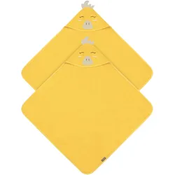 Normani, Babybadetuch, 2x Baby Wickeltücher aus Bio-Baumwolle (80 x 80 cm)