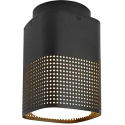 Nordlux Outdoor Deckenleuchte SIDARA, IP54 IK05, eckig, E27, Schirm perforiert, Seeluft-beständig, Aluminium, schwarz NORD-2618406203