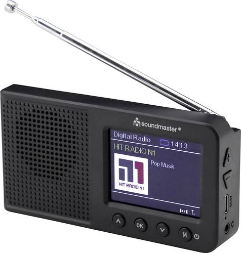 Soundmaster Tischradio DAB+, FM Bluetooth, AUX, DAB+, UKW Weckfunktion Schwarz