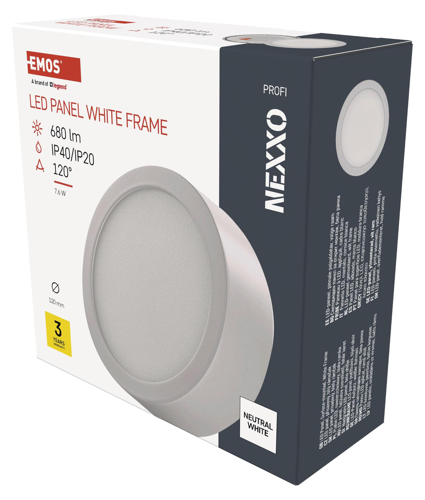 EMOS NEXXO LED inbouwspot, rond, wit, 7,6W, neutraal wit, ZM5125