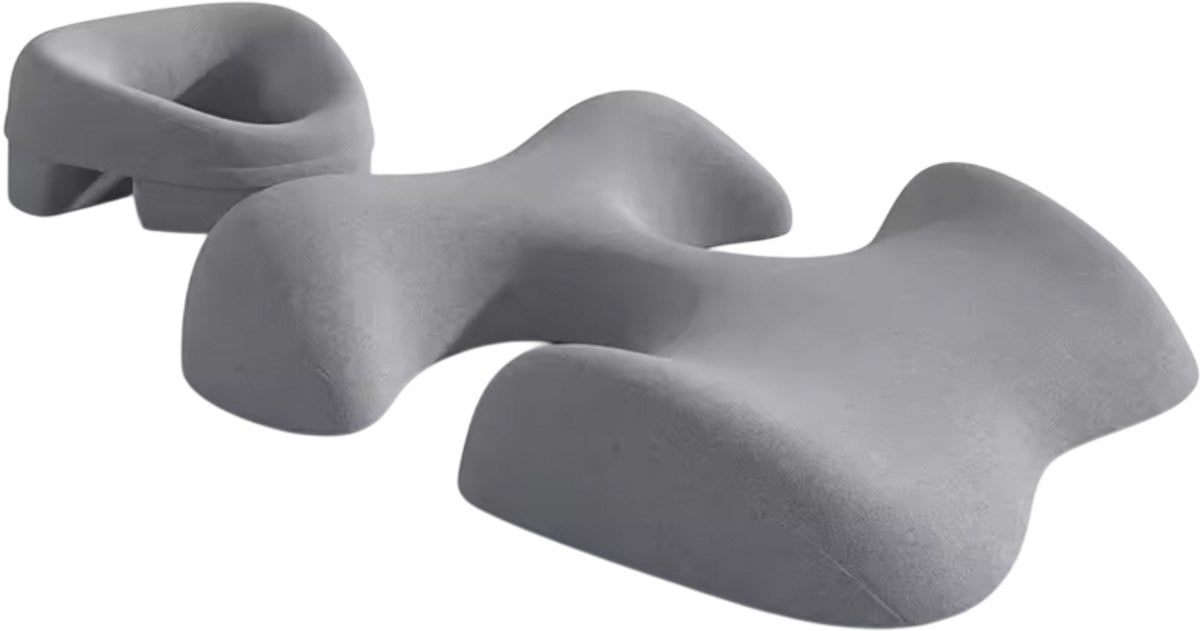 Ergonomisch Gezichtskussen voor Massage, Spa en Gezichtsbehandelingen - Lichtgrijs