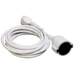 Lex Verlängerungskabel 10 m Kabelverlängerung Stromkabel Kabel Strom weiß : 10 Meter (einzeln)