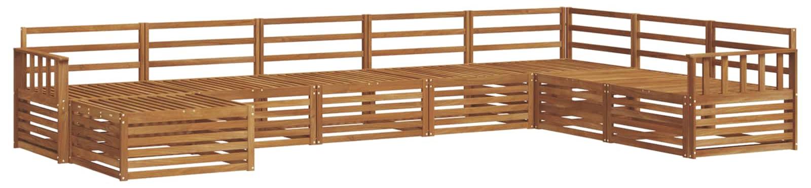 Outdoor-Sofagarnitur 8 pcs Natur