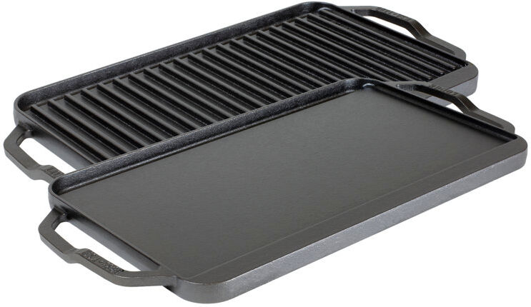 Lodge Cast Iron Reversible Grill & Griddle Pan, 25.4cm Black 48.3cm L X 25.4cm W X 1.9cm H