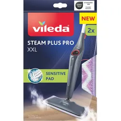 Vileda Steam Plus Pro XXL Sensitive Ersatzbezug 2er Pack - weiß|lila