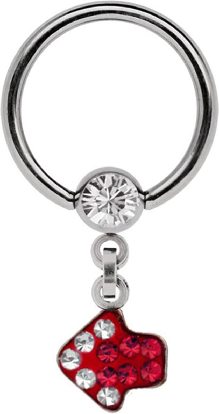 Intimpiercing ADELIA´S "Piercing  Intimpiercing ", rot, Piercings, Damen, Chirurgiestahl, Intimpiercing
