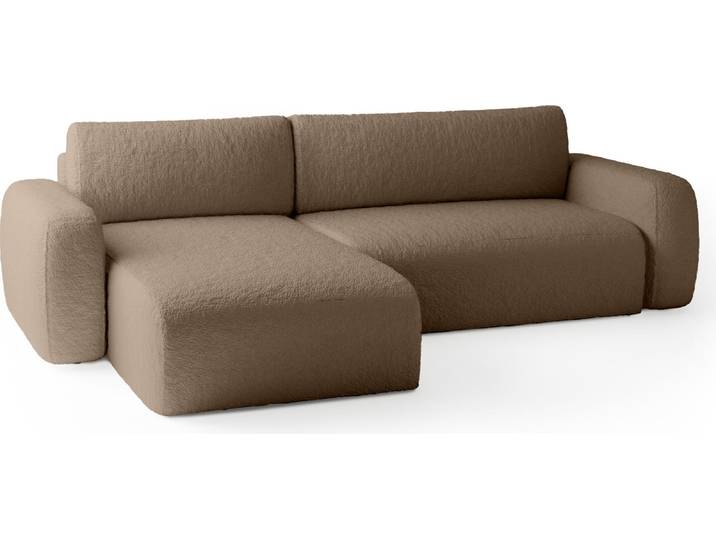 FEDVE Ecksofa Eckcouch mit Schlaffunktion Varde Universal Bettkästen Couch Sofagarnitur Brown (Anthologie 04)