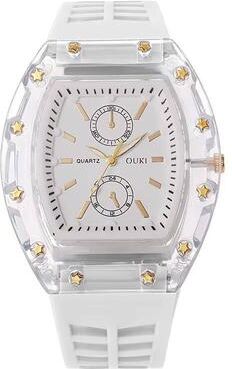 Friendly Fresh Finds Fashion Women's Quartz Watch With Casual Silicone Strap Perfect Gift For Girls white